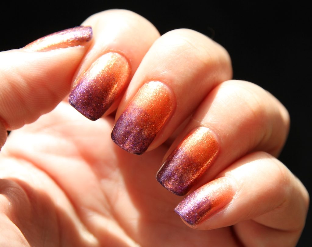 Sparkly Sunset Mani