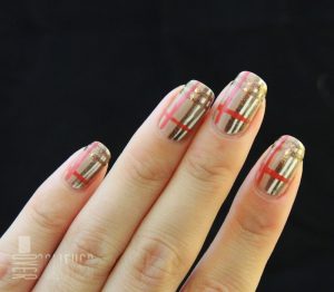 Burberry Inspired Fall Plaid Mani