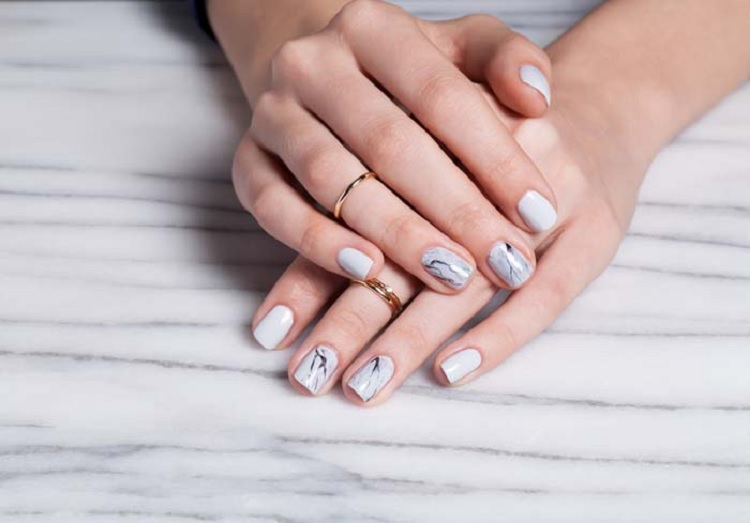 Marble Nails Using Nail Dipping Powder